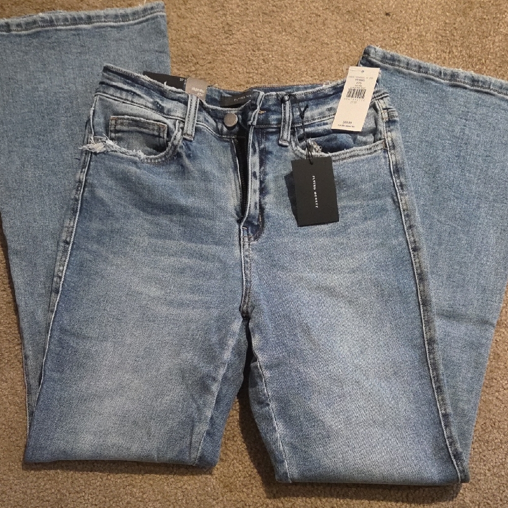 Flying Monkey Light Blue Straight Leg Jeans
